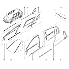 CLIO 3 ARKA SOL CAM FİTİLİ TAKIMI WAGON 7701209933